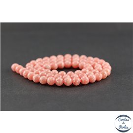 Perles en rhodochrosite d'Argentine - Rondes/6mm - Grade AA