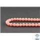 Perles en rhodochrosite d'Argentine - Rondes/6 mm - Grade AA