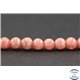 Perles en rhodochrosite d'Argentine - Rondes/6 mm - Grade AA