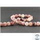 Perles en quartz fraise - Rondes/10 mm