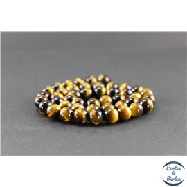 Perles en oeil de tigre - Rondes/8 mm - Grade AAA