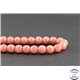 Perles en rhodochrosite d'Argentine - Rondes/8 mm - Grade AA