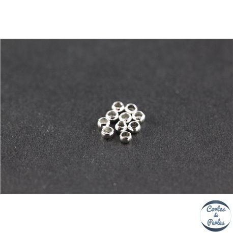 Perles à écraser en laiton - 2 mm - Argenté