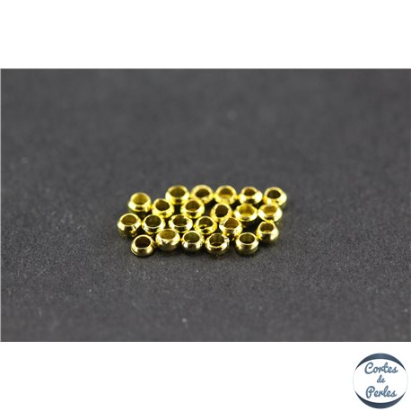 Perles à écraser en laiton - 2 mm - Doré