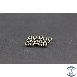 Perles à écraser en laiton - 2 mm - Platine