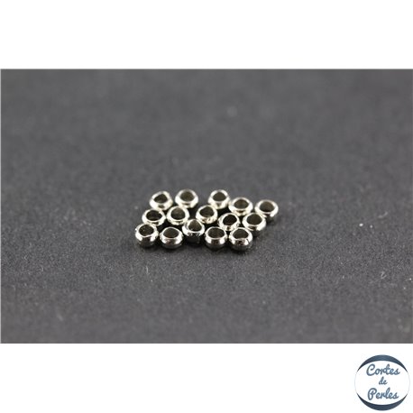 Perles à écraser en laiton - 2 mm - Platine