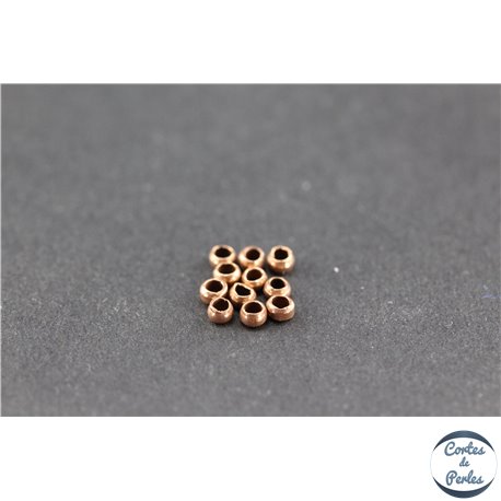 Perles à écraser en laiton - 2 mm - Cuivré