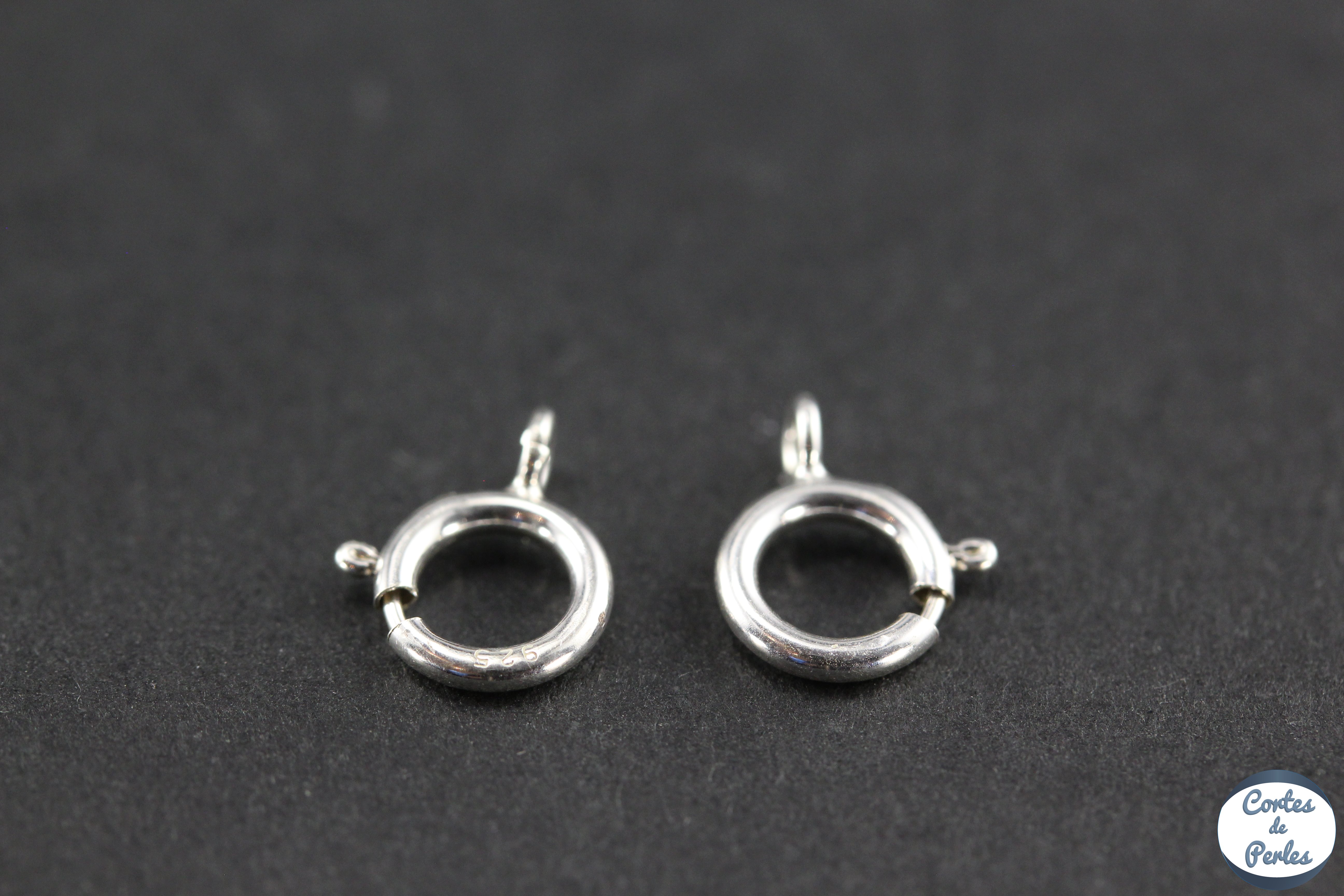 10 fermoirs ressort 6mm or