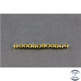 Perles à écraser en laiton - 2,5 mm - Doré