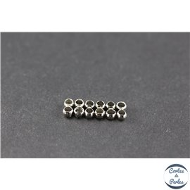 Perles à écraser en laiton - 2,5 mm - Platine