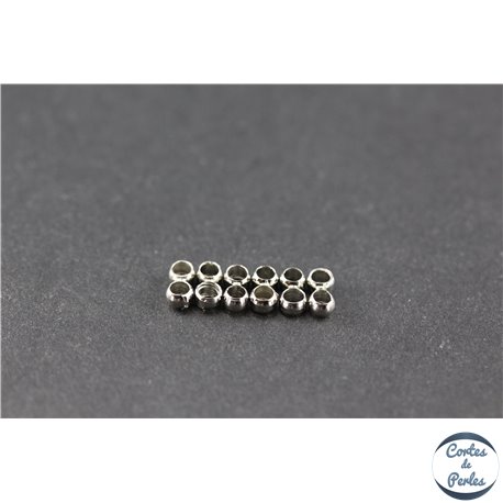 Perles à écraser en laiton - 2,5 mm - Platine