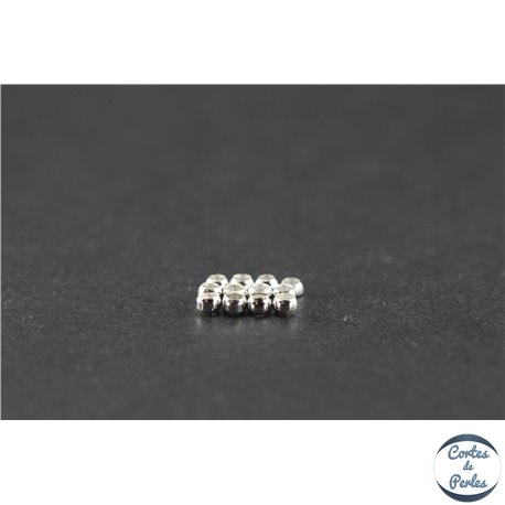 Perles à écraser en laiton - 2,5 mm - Argenté