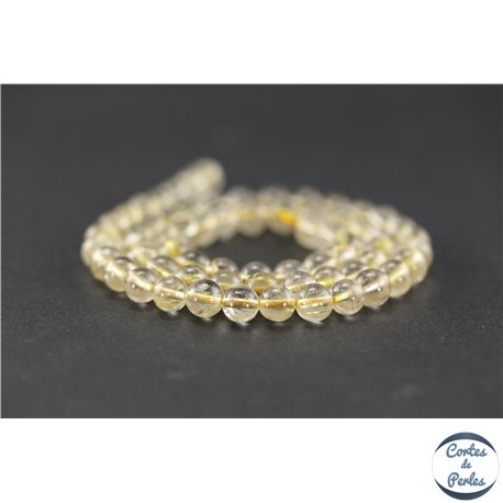 Perles en quartz rutile doré - Rondes/6 mm - Grade AB