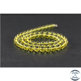 Perles en ambre de la Baltique - Rondes/6 mm - Citron - Grade A