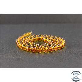 Perles en ambre de la Baltique - Rondes/7 mm - Miel - Grade A