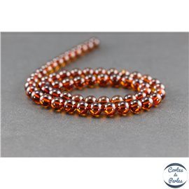 Perles en ambre cognac de la Baltique - Rondes/7mm - Grade A