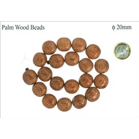 Perles en palmier - Rondes/20 mm