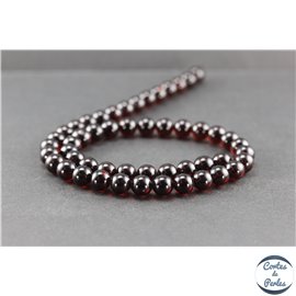 Perles en ambre de la Baltique - Rondes/8 mm - Cerise - Grade A