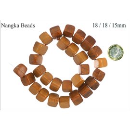 Perles en Bois - Triangle/18 mm - Marron