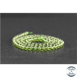 Perles en péridot - Rondes/4 mm - Grade AA