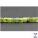 Perles en jaspe vert d'Australie - Cubes/7 mm - Grade AB