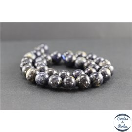 Perles en iolite de Madagascar - Rondes/12mm - Grade AB