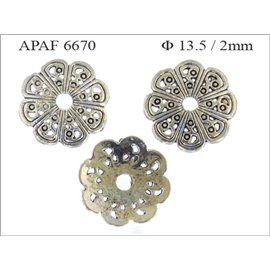 Apprêts American Finding Coupelles Vernies - 13,5 mm - Argenté