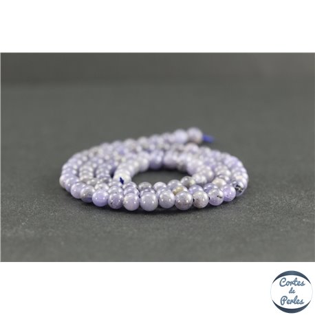 Perles en tanzanite de Tanzanie - Rondes/4 mm - Grade A