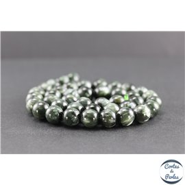 Perles en séraphinite de Russie - Rondes/10mm - Grade AA