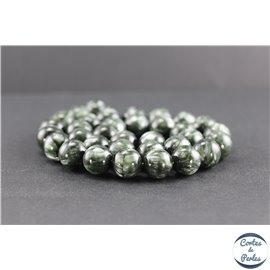 Perles en séraphinite de Russie - Rondes/12 mm - Grade AA