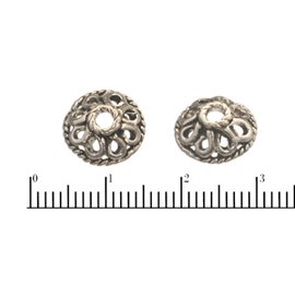 Apprêts American Finding Coupelles Vernies - Fleur/10 mm - Argenté