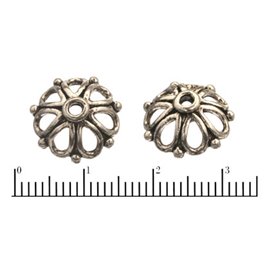 Apprêts American Finding Coupelles Vernies - Fleur/12,5 mm - Argenté