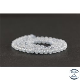 Perles en aigue-marine d'Afrique du Sud - Rondes/4mm - Grade AA