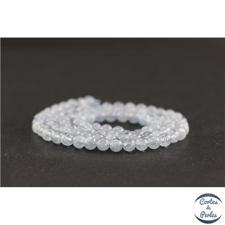 Perles en aigue-marine d'Afrique du Sud - Rondes/4 mm - Grade AA