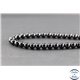 Perles en spinelle noire de Madagascar - Rondes/6 mm - Grade AB