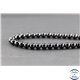 Perles en spinelle noire de Madagascar - Rondes/6 mm - Grade AB