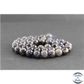 Perles en iolite de Madagascar - Rondes/8 mm - Grade AB