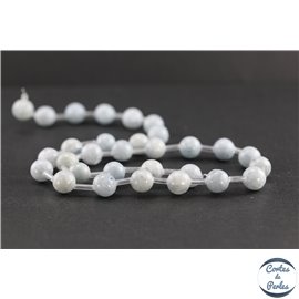 Perles en célestine de Madagascar - Rondes/8 mm - Grade AB