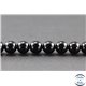 Perles en tourmaline noire de Madagascar - Rondes/8 mm - Grade AB