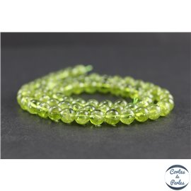 Perles en péridot - Rondes/5.5mm - Grade AA