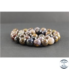 Perles en pietersite de Chine - Rondes/12mm - Grade AB