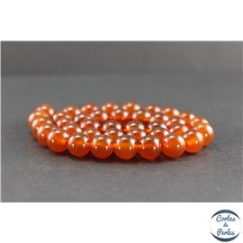 Perles en cornaline du Yémen - Rondes/10mm - Grade AA