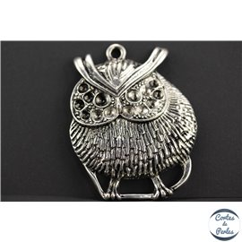 Apprêts American Finding Pampilles Vernies - Hibou/54 mm - Argenté