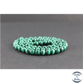 Perles en malachite du Congo - Rondes/6mm - Grade AA