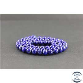 Perles en lapis lazuli d'Afghanistan - Rondes/6 mm - Grade A