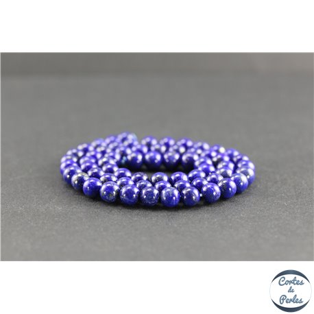 Perles en lapis lazuli d'Afghanistan - Rondes/6 mm - Grade A