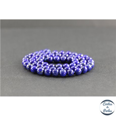 Perles en lapis lazuli d'Afghanistan - Rondes/6 mm - Grade A