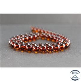 Perles en ambre cognac de la Baltique - Rondes/8mm - Grade A