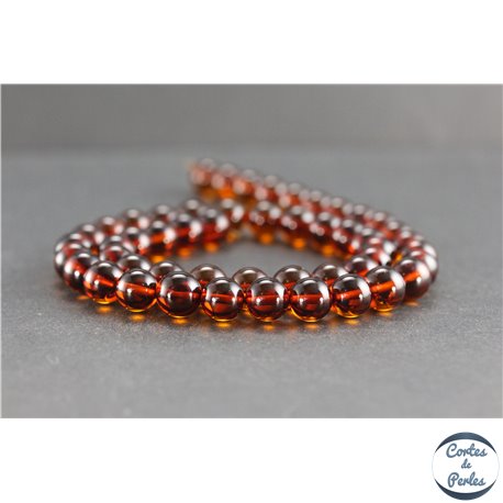 Perles en ambre cognac de la Baltique - Rondes/8mm - Grade A