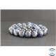 Perles en apatite grise de Madagascar - Rondes/12mm - Grade AB